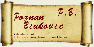 Poznan Biuković vizit kartica